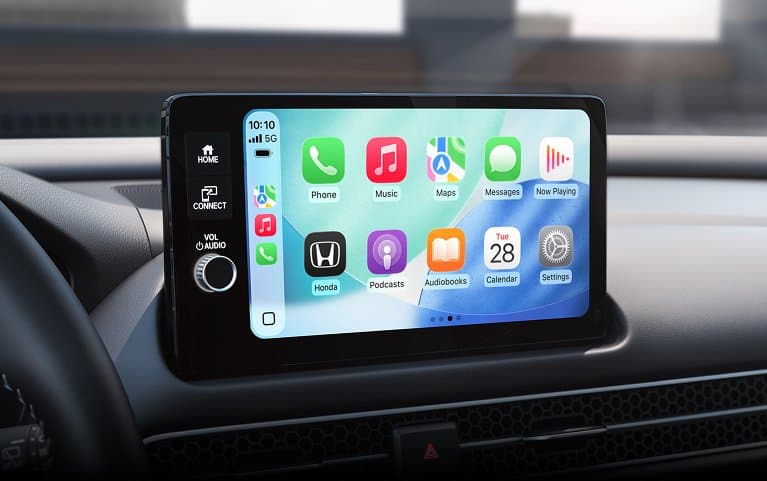 2027 Honda HR-V EX-L close up of the touchscreen displaying wireless Apple CarPlay® (Subcompact Crossover SUV).